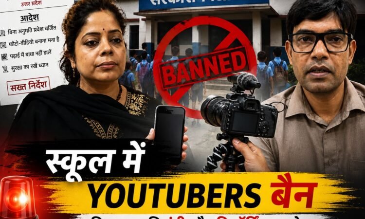 उत्तर प्रदेश के सरकारी स्कूलों में YouTubers की एंट्री पर रोक को लेकर BSA कार्यालय और अधिकारियों की तस्वीर
