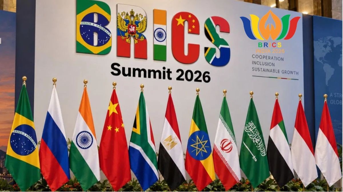 दिल्ली में 18वें BRICS शिखर सम्मेलन में प्रधानमंत्री नरेंद्र मोदी, शी जिनपिंग और व्लादिमीर पुतिन की मौजूदगी