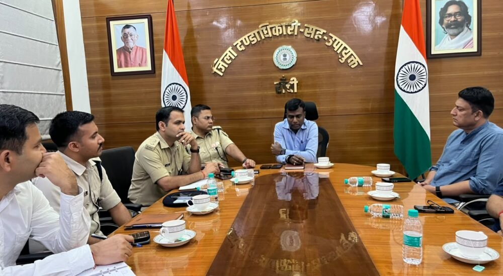 भारत-वेस्टइंडीज T20 मैच से पहले रांची के JSCA स्टेडियम में सुरक्षा और ट्रैफिक व्यवस्था को लेकर प्रशासन की बैठक