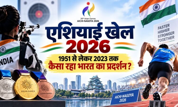 एशियन गेम्स में भारत के पदक रिकॉर्ड और खेलों के प्रदर्शन को दर्शाता ग्राफिक