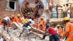 सत्य निकेतन इमारत हादसे के बाद मलबे में रेस्क्यू ऑपरेशन करते बचावकर्मी