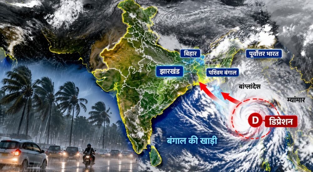 बंगाल की खाड़ी में कमजोर हुआ डिप्रेशन, झारखंड समेत कई राज्यों में बारिश की संभावना