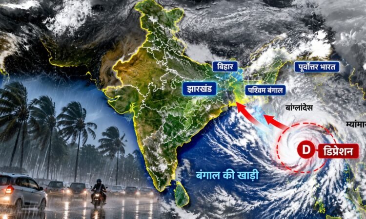 बंगाल की खाड़ी में कमजोर हुआ डिप्रेशन, झारखंड समेत कई राज्यों में बारिश की संभावना