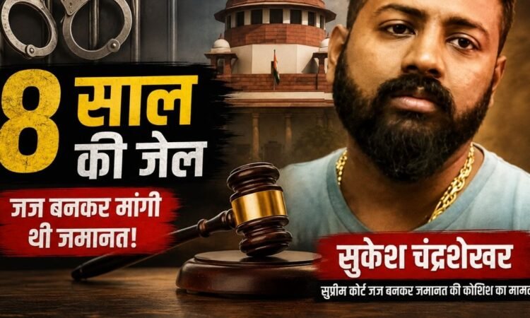 सुकेश चंद्रशेखर को सुप्रीम कोर्ट जज बनकर जमानत की कोशिश के मामले में 8 साल की सजा