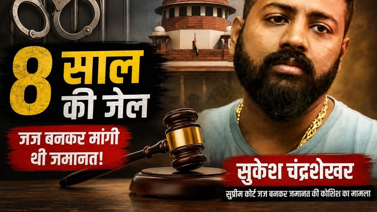 सुकेश चंद्रशेखर को सुप्रीम कोर्ट जज बनकर जमानत की कोशिश के मामले में 8 साल की सजा