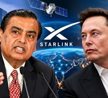 एलन मस्क और मुकेश अंबानी की तस्वीर, Starlink और Reliance Jio के बीच सैटेलाइट इंटरनेट बाजार की प्रतिस्पर्धा